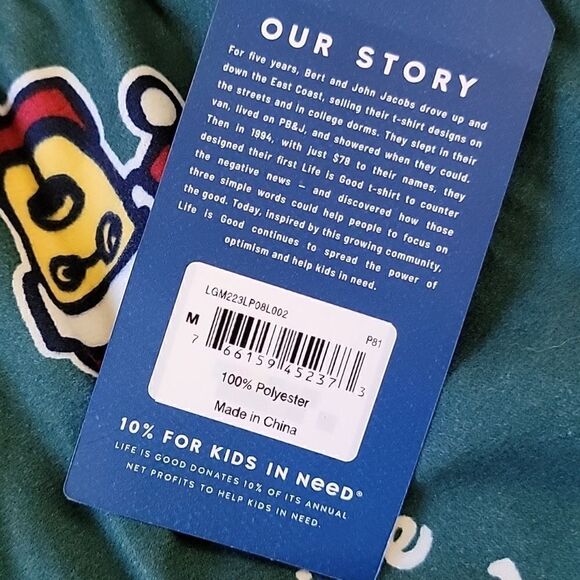 LIFE IS GOOD FOREST GREEN JAKE SANTA HAT LOUNGE PANTS, SIZE M - NEW! - Picture 3 of 7